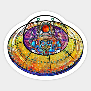 Flying Saucer Sticker